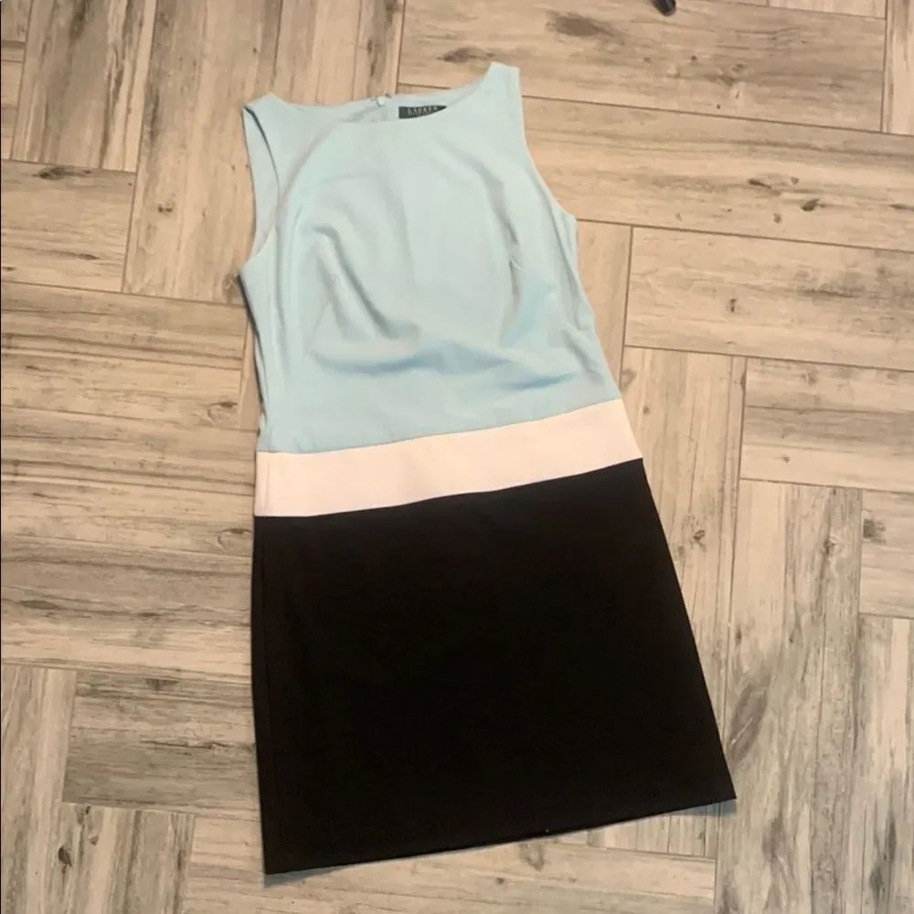Lauren Ralph Lauren Elegant Color Block Dress